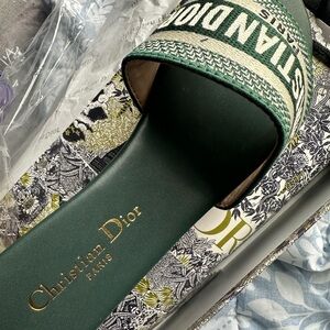 Dior Green and Cream Sandals